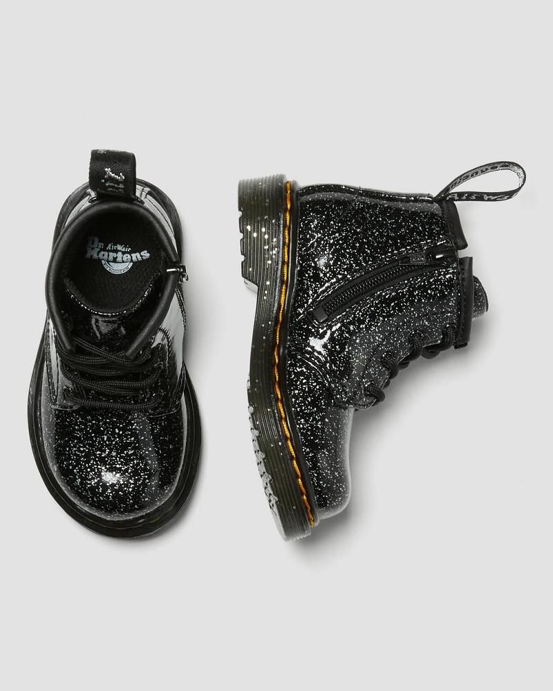 Dr Martens Infant 1460 Glitter Ankle Vrijetijdslaarzen Kinderen Zwart | NL 163YXF